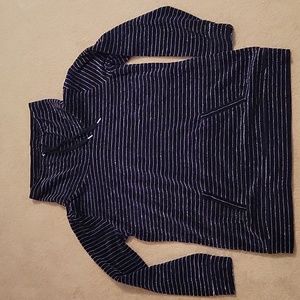 Velour funnel neck top